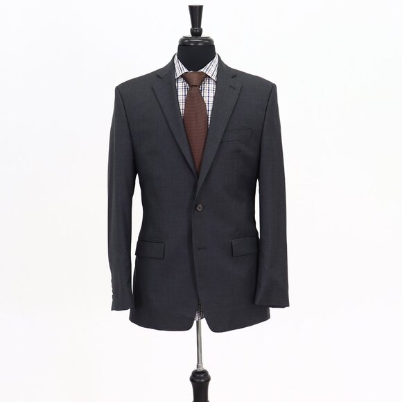 Ralph Lauren 40R Gray Solid 2-Button Sport Coat Blazer Jacket G384 - Picture 1 of 11